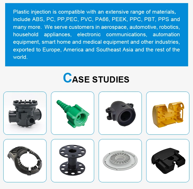 PP PC ABS PE Nylon Custom Injection Molded Plastic Parts Manufacturer Injection Molding